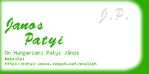 janos patyi business card